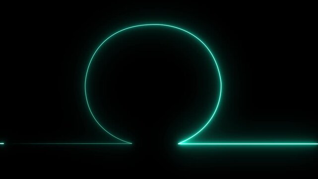 Abstract glowing neon lights blinking lines moving animation. colorful neon line moving on background. Seamless loop animation neon light line technology