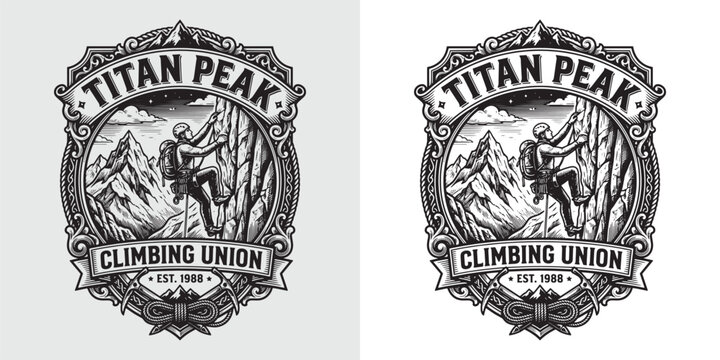 Titan Peak Climbing Union Vintage Mountain Expedition Emblem