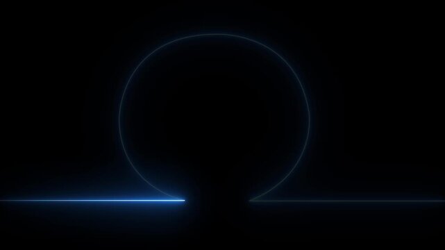 Abstract glowing neon lights blinking lines moving animation. colorful neon line moving on background. Seamless loop animation neon light line technology