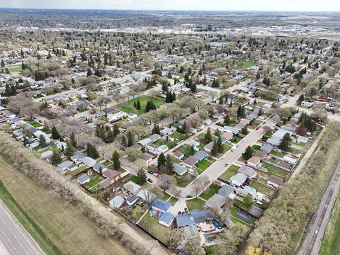 May 2026 aerial shot captures Meadowgreen residential area