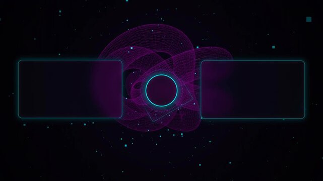 Cinematic Video Endscreen with Neon Glow and Glass UI Overlay