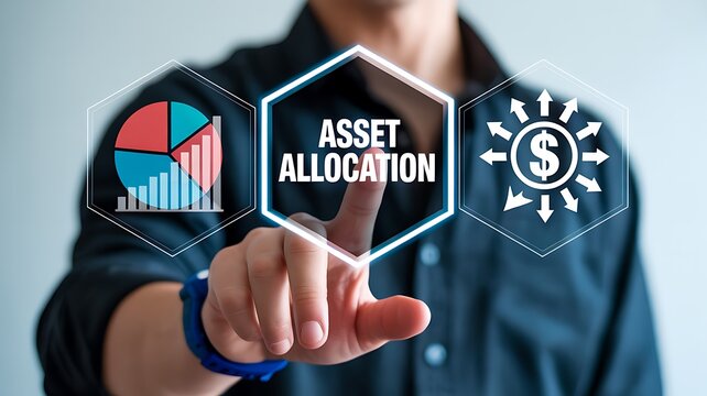 Asset allocation investment strategy concept with financial portfolio management