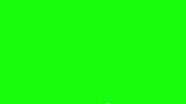Hand Holding Molar Tooth Model Dental Healthcare Green Screen