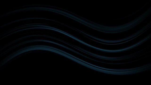 Blue abstract wave lines background loop with alpha channel