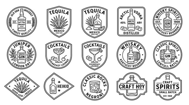 Vintage Alcohol Beverage Badges Collection.