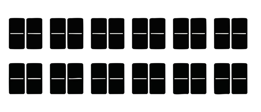 Blank split flap display scoreboard panels isolated on white background for customizable schedule timetable clock airport terminal departure arrival board text graphic design minimalist template art.