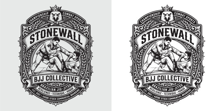 Stonewall BJJ Collective Brazilian Jiu-Jitsu Shield Badge