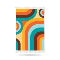 Fototapeta premium Abstract Geometric Textile Pattern Background Design Modern Colorful Curved Stripes Fabric Print