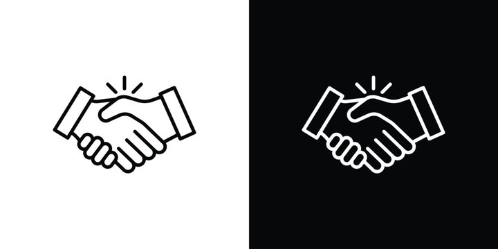 Business deal icons Simple element collection.