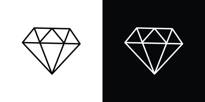 Diamond icons Simple element collection.