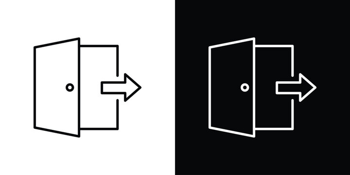 Exit icons Simple element collection.
