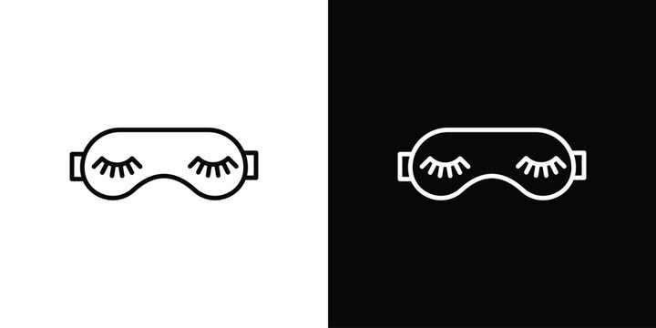 Eye mask icons Simple element collection.