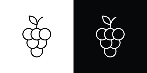 Fototapeta premium Grapes icons Simple element collection.