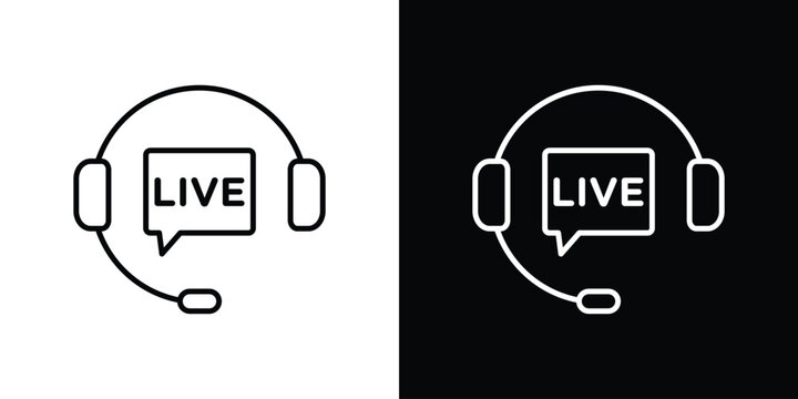 Live chat icons Simple element collection.