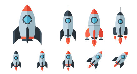 Space Rocket Icon Set © Hedasa
