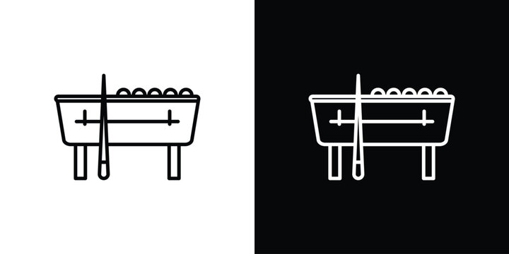 Pool table icons Simple element collection.