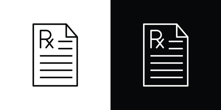 Prescription icons Simple element collection.