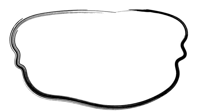 Doodle style chalk Black outline of bread