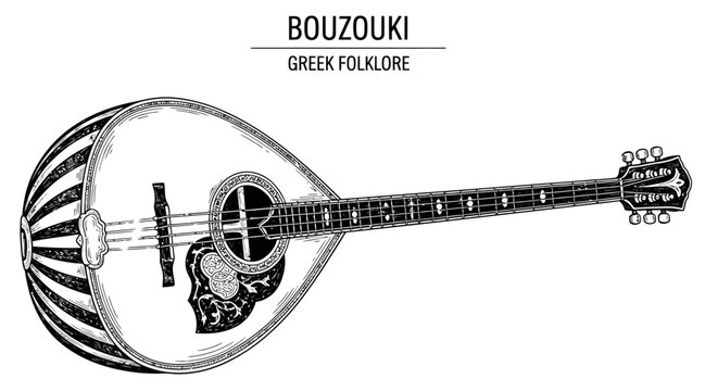 Traditional Greek Bouzouki Instrument Music.