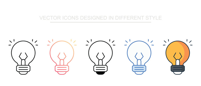 Idea Bulb Icons Set