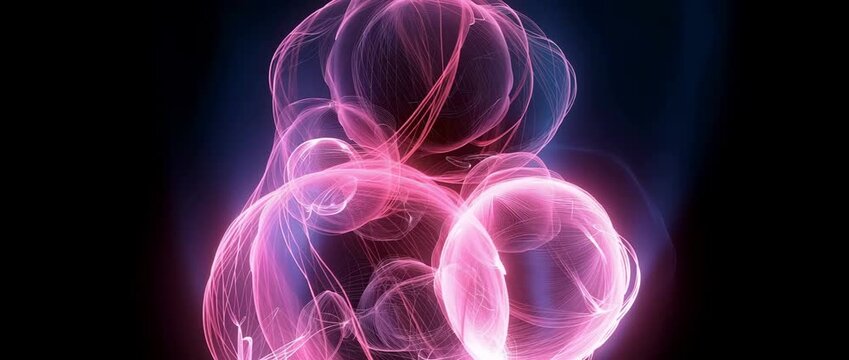 A fetus in the womb as a hologram.
