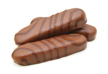 Chocolate candy isolated on white background