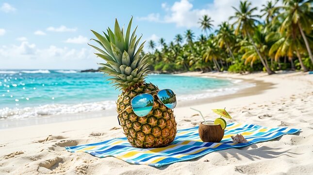 Beach Pineapple Vacation Humor