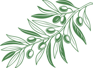 Fototapeta premium Seamless olive branch and olive leaf pattern in elegant green tones on a white background. Nature-inspired botanical design perfect for textiles, wallpaper, and packaging. Stylish repeating foliage 