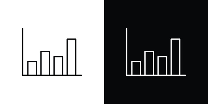 Chart histogram icon symbol, best for mobile apps
