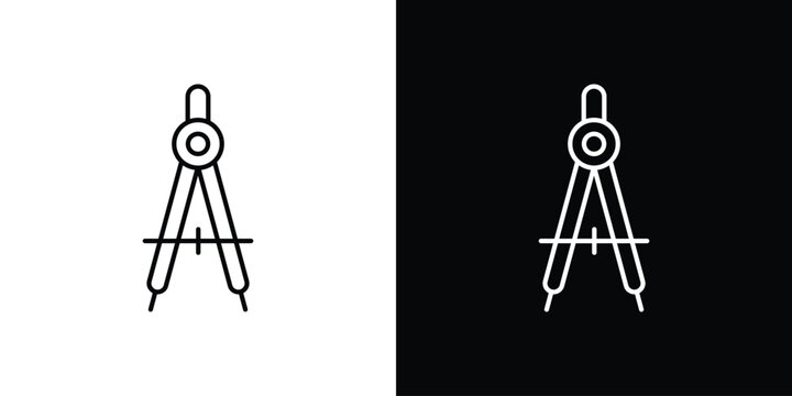 Drafting compass icon symbol, best for mobile apps