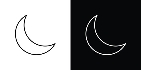 Moon icon symbol, best for mobile apps © paul