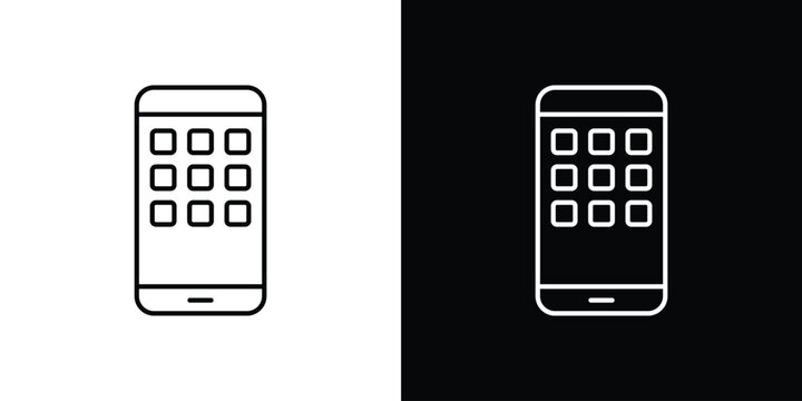 Mobile notch icon symbol, best for mobile apps