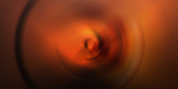 Abstract spiral tunnel with glowing orange light effect