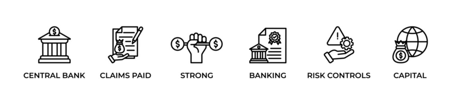 FINANCIAL REGULATION banner web icon vector illustration concept for