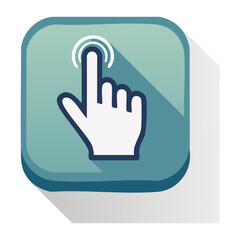 Fototapeta premium Flat sound wave icon in blue and white