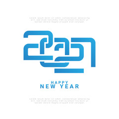 Fototapeta premium 2027 Happy New Year Template Design.