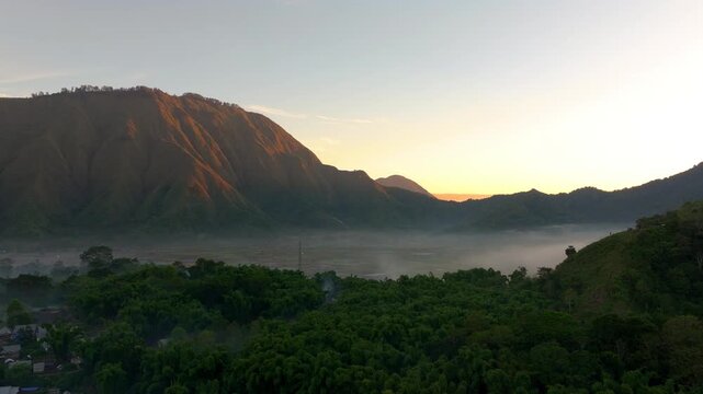 Bukit Selong Sunrise Panorama | Cinematic Aerial Footage Lombok Island Indonesia