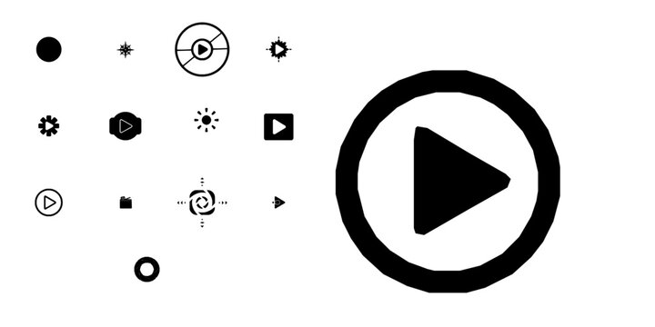 Motion Graphics Animation Icon Minimal Flat Vector Clean Lines Modern UI Design