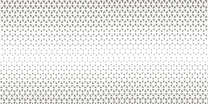 Abstract geometric triangle pattern paper white with background. vector gradient arrow triangle halftone web design. Tech mosaic triangular halftone gradation banner poster wallpaper.