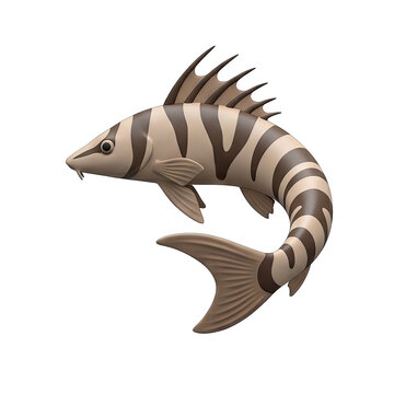 3D Render of a Striped Tigerfish