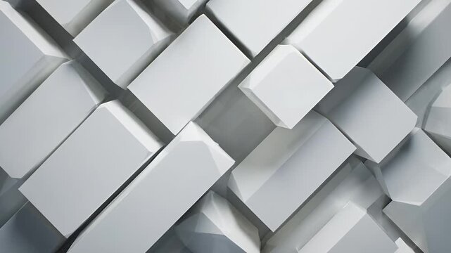 Abstract White Geometric 3D Structure Motion Background