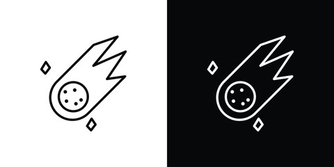 Comet icon outline stroke in black. © Oliver