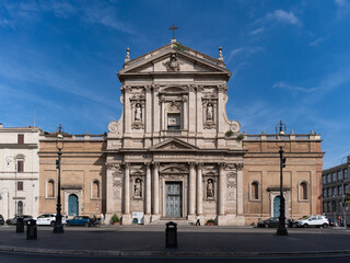 Obraz premium Chiesa di Santa Susanna alle Terme di Diocleziano, baroque styled church in Rome, Italy 