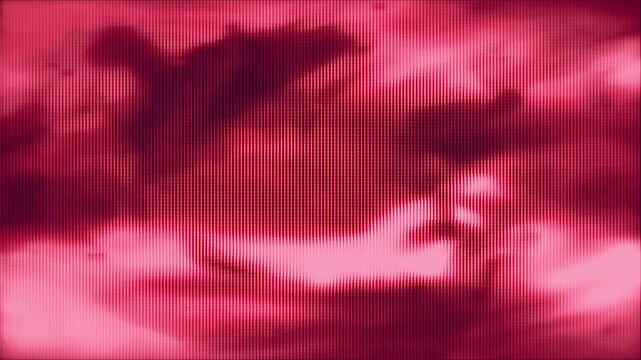 Distressed pink and red digital noise motion background, gritty texture with vertical scan lines, retro glitch video