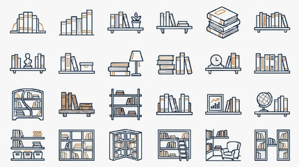 Bookcase Arrangements and Library Scenes. © Mas