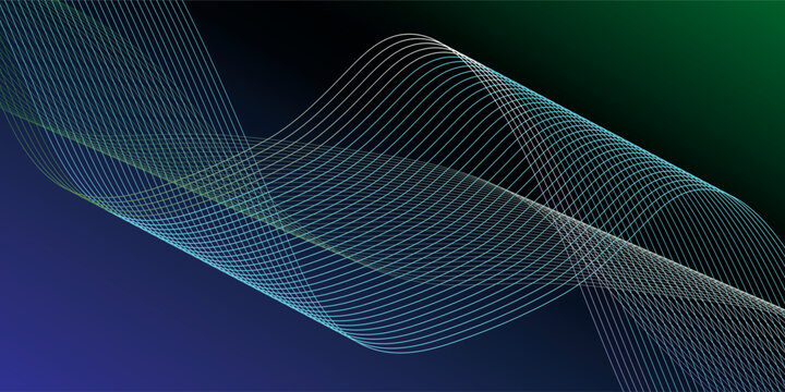 Line abstract background. Concept of futuristic digital ight design wallpaper, curve modern pattern connection, flow neon glowing, cyberspace network, wavy computer graphic, shiny gradient partical.