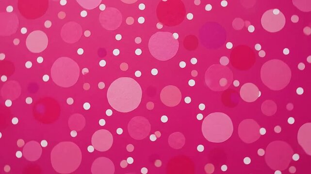Pink abstract background with glowing bubbles and bokeh effects