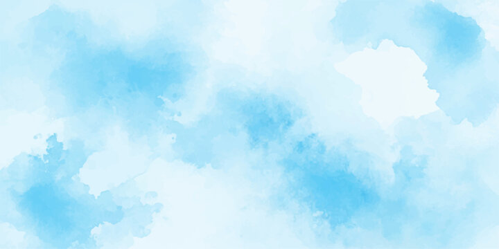 Abstract watercolor texture in shades of sky blue and white, evoking a sense of airy lightness and serene atmosphere.
