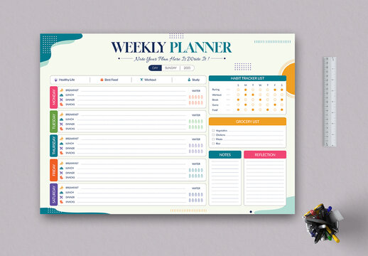 Weekly Planner Template Layout