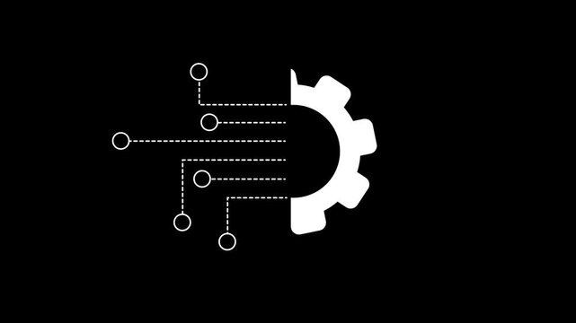 Get your hands on this beautifully designed animated icon of data integration, digital technology. Motion Graphic concept. animation 
